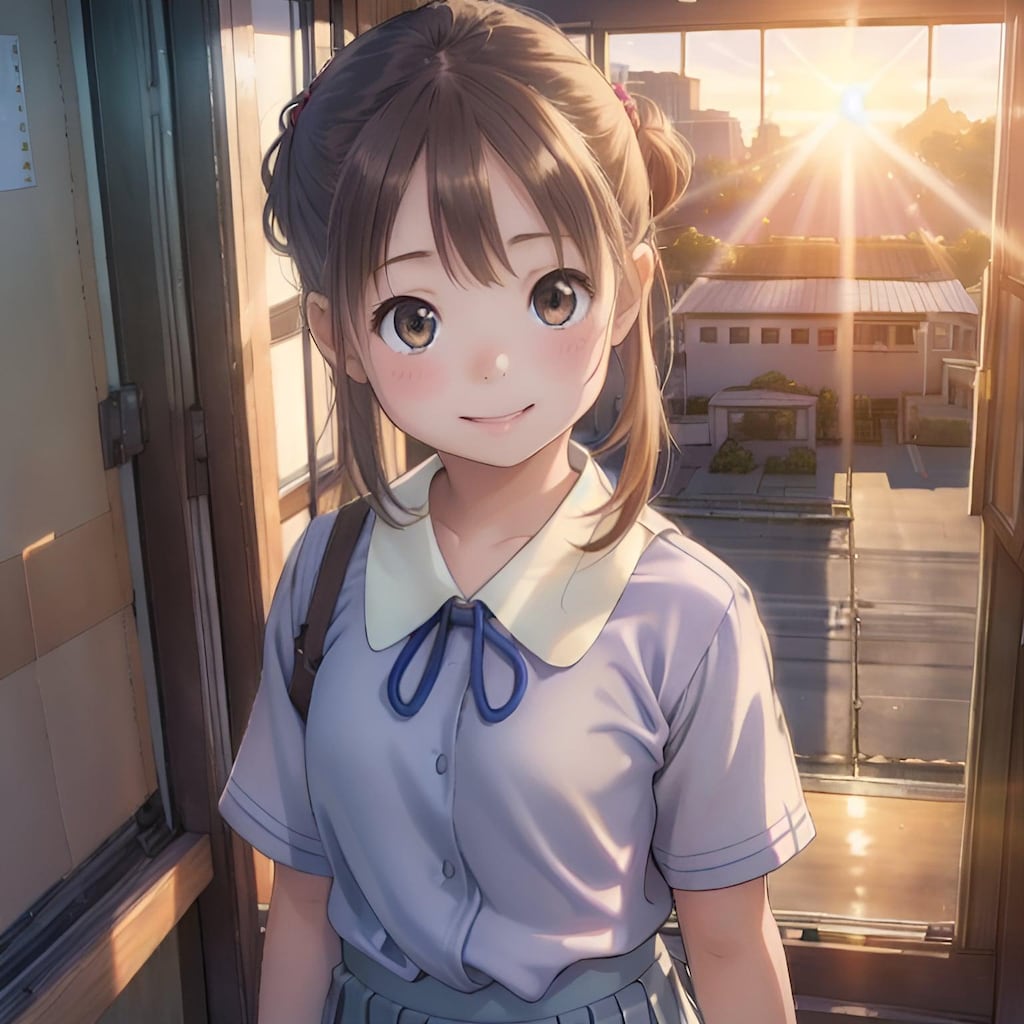 学校+夕焼け=青春？