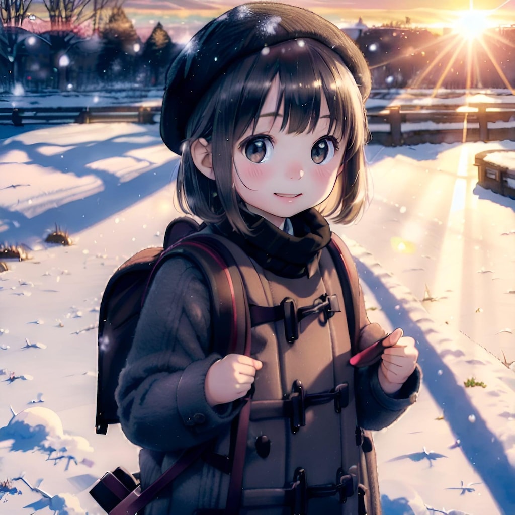 学校+夕焼け=青春？