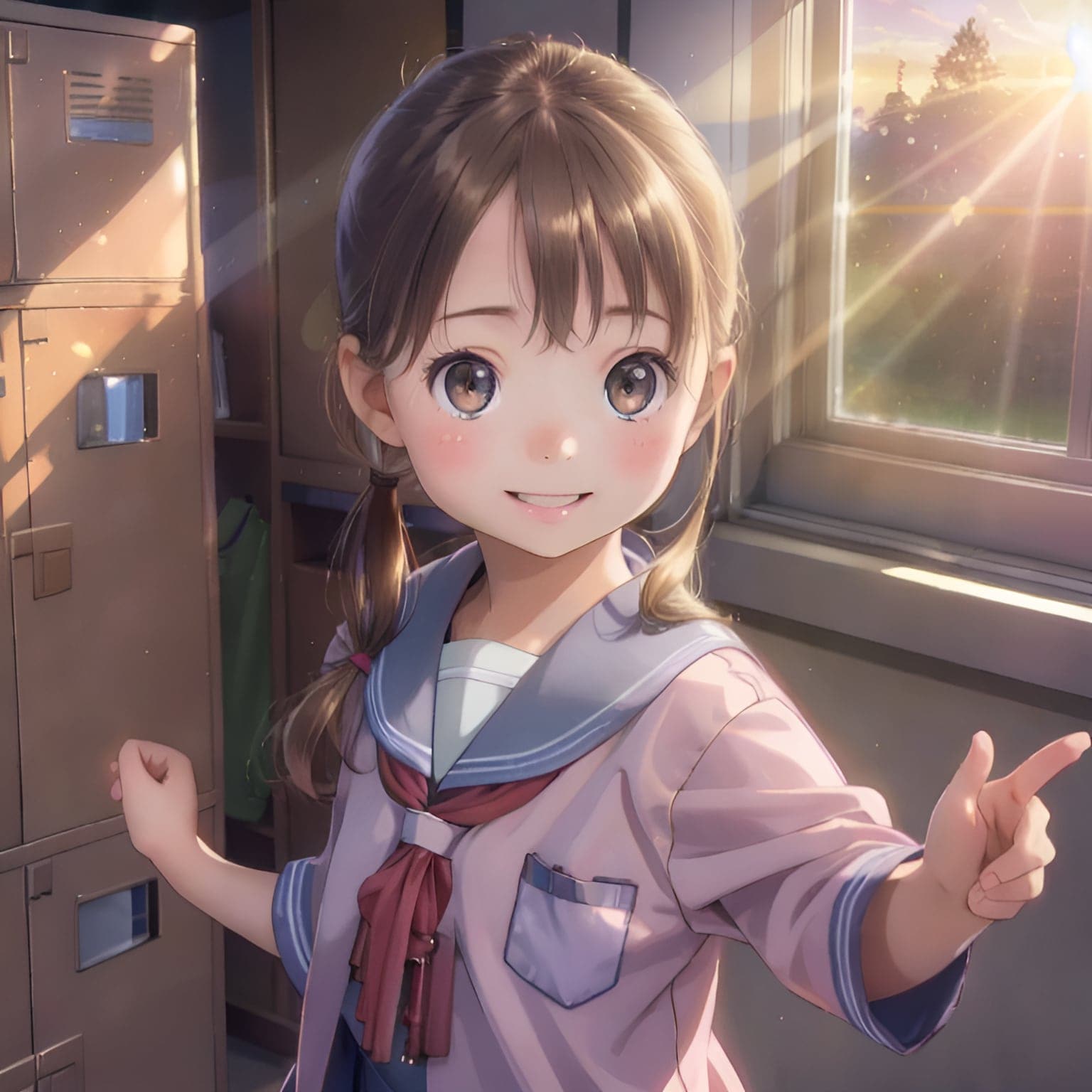 学校+夕焼け=青春？ | の人気AIイラスト・グラビア