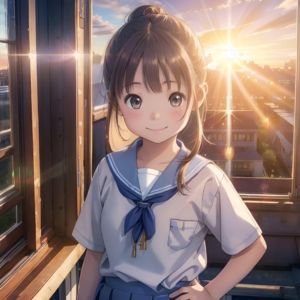 学校+夕焼け=青春？