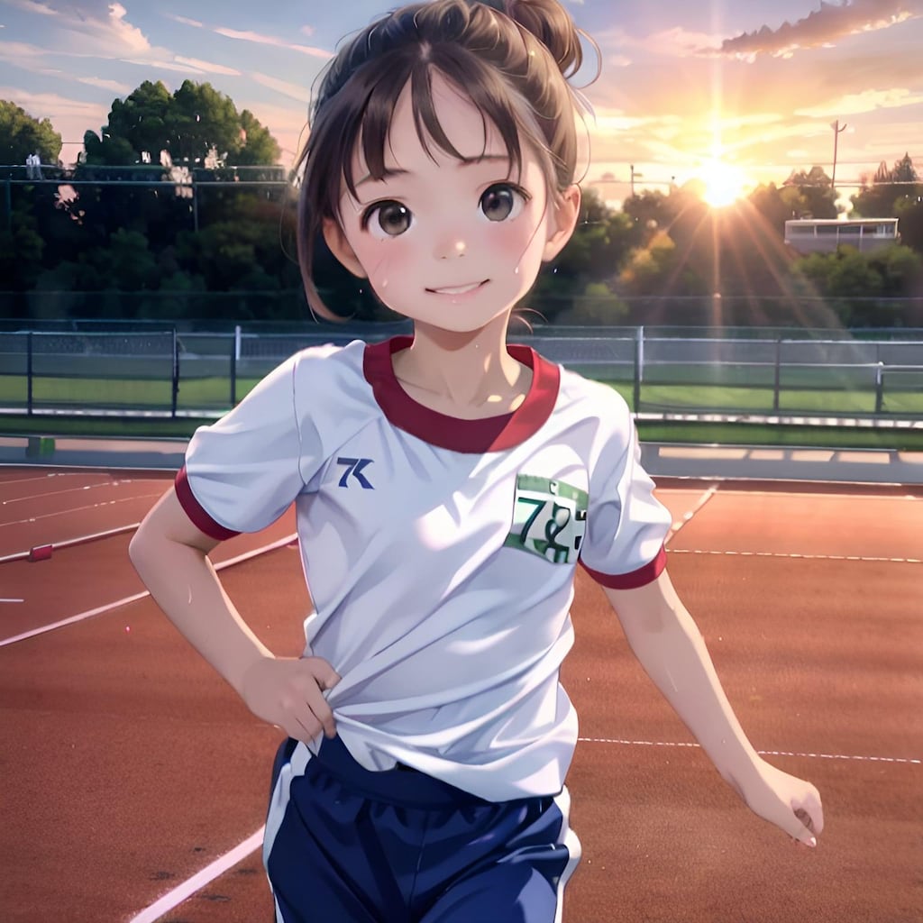 学校+夕焼け=青春？