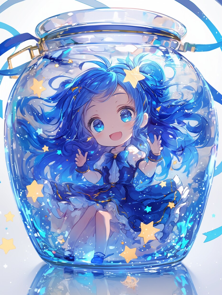 「瓶詰の少女」蒼65 | の人気AIイラスト・グラビア