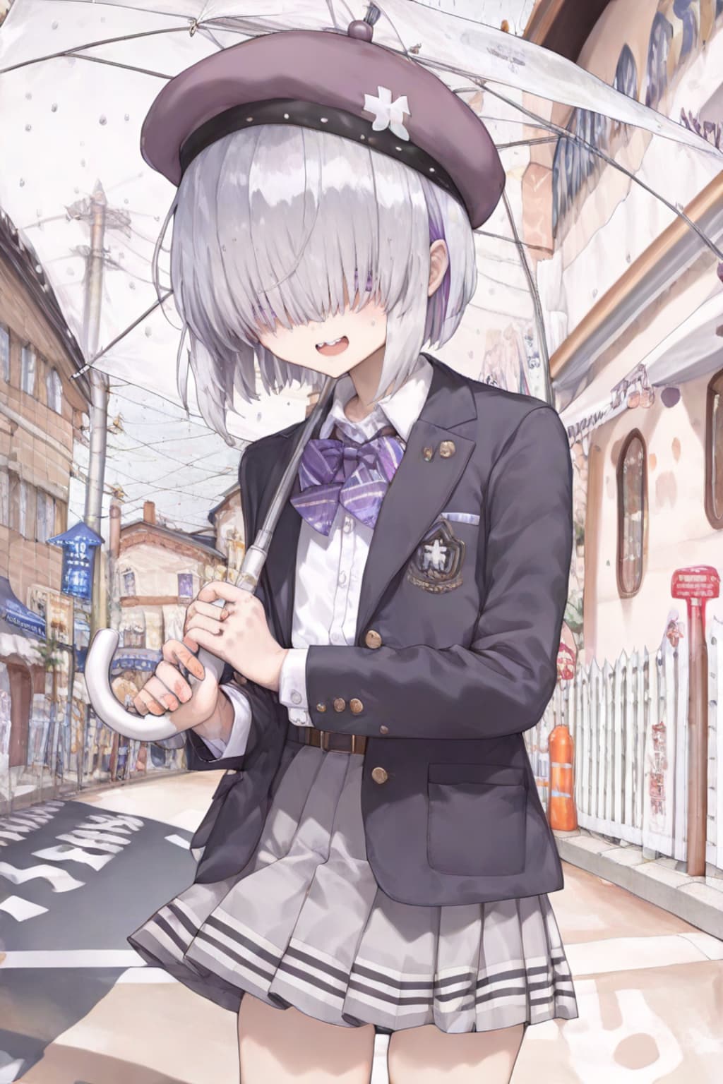 急に雨が降ったので