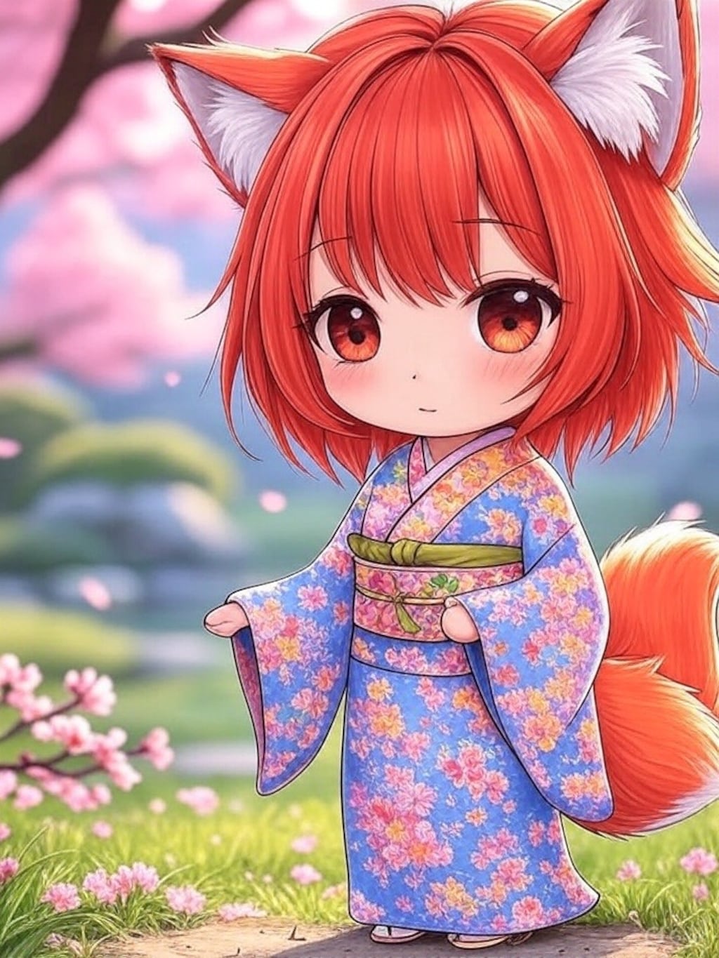 赤髪のけもみみさん