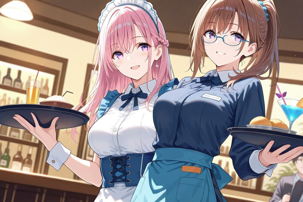 ウェイトレスさん　チョット失敗しちゃたよ。