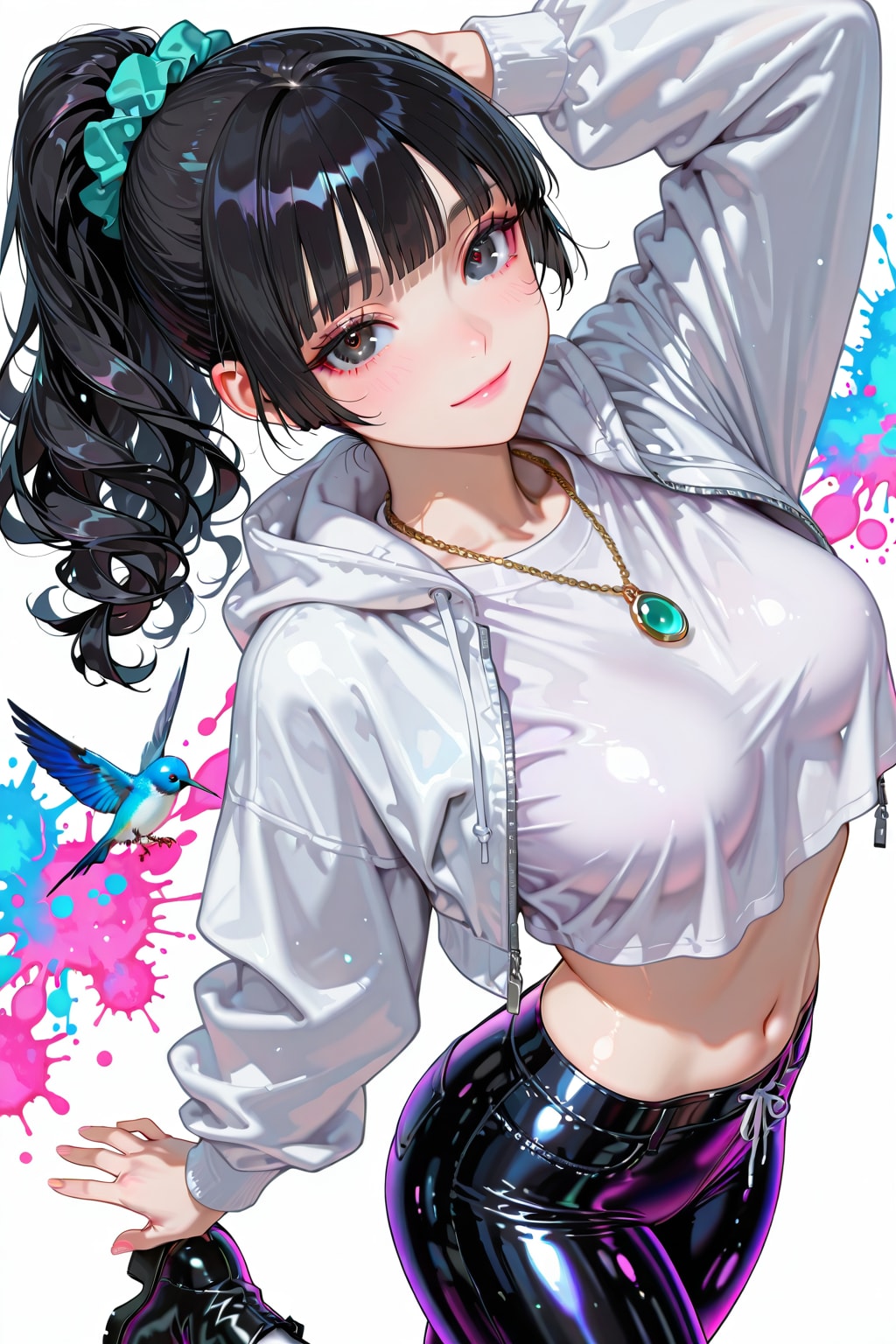 えへへ❤️格好良く決めてみました❤️絵梨奈さんはこの格好で朝活のヨガをやってると聞いたので私もやってみます❤️