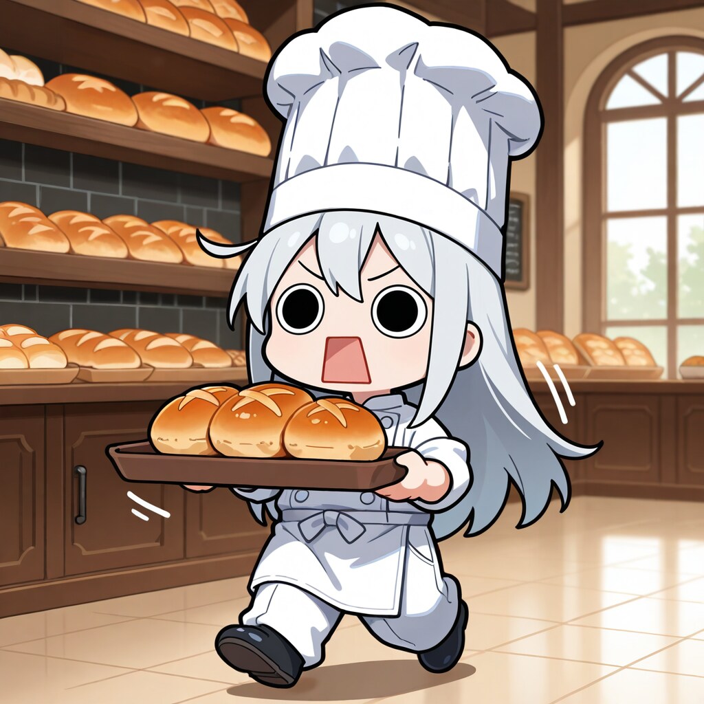 パンを運ぶえらいこっちゃ嬢