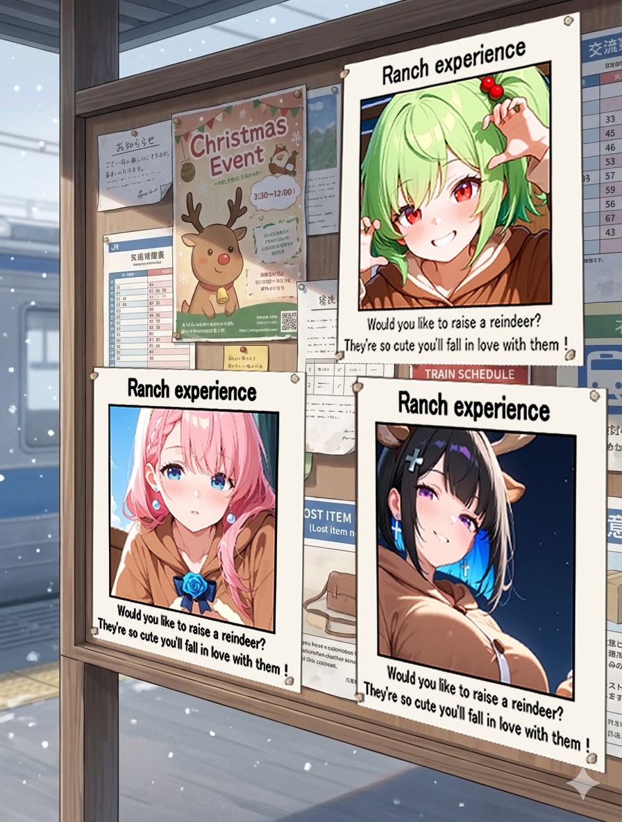 クリスマス限定！トナカイ牧場へようこそ！！ | の人気AIイラスト・グラビア