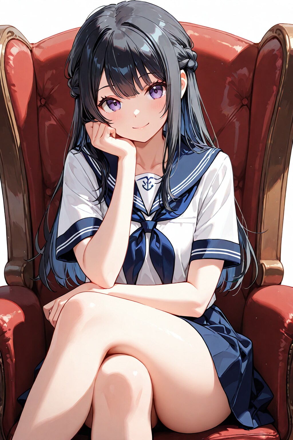 足を組む少女 | の人気AIイラスト・グラビア
