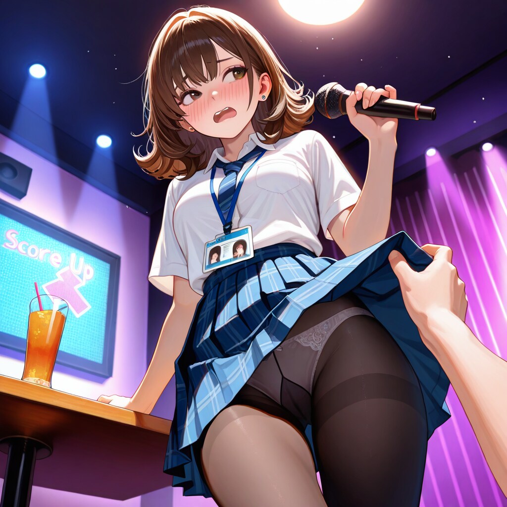 コスプレするOLさんのスカートの中