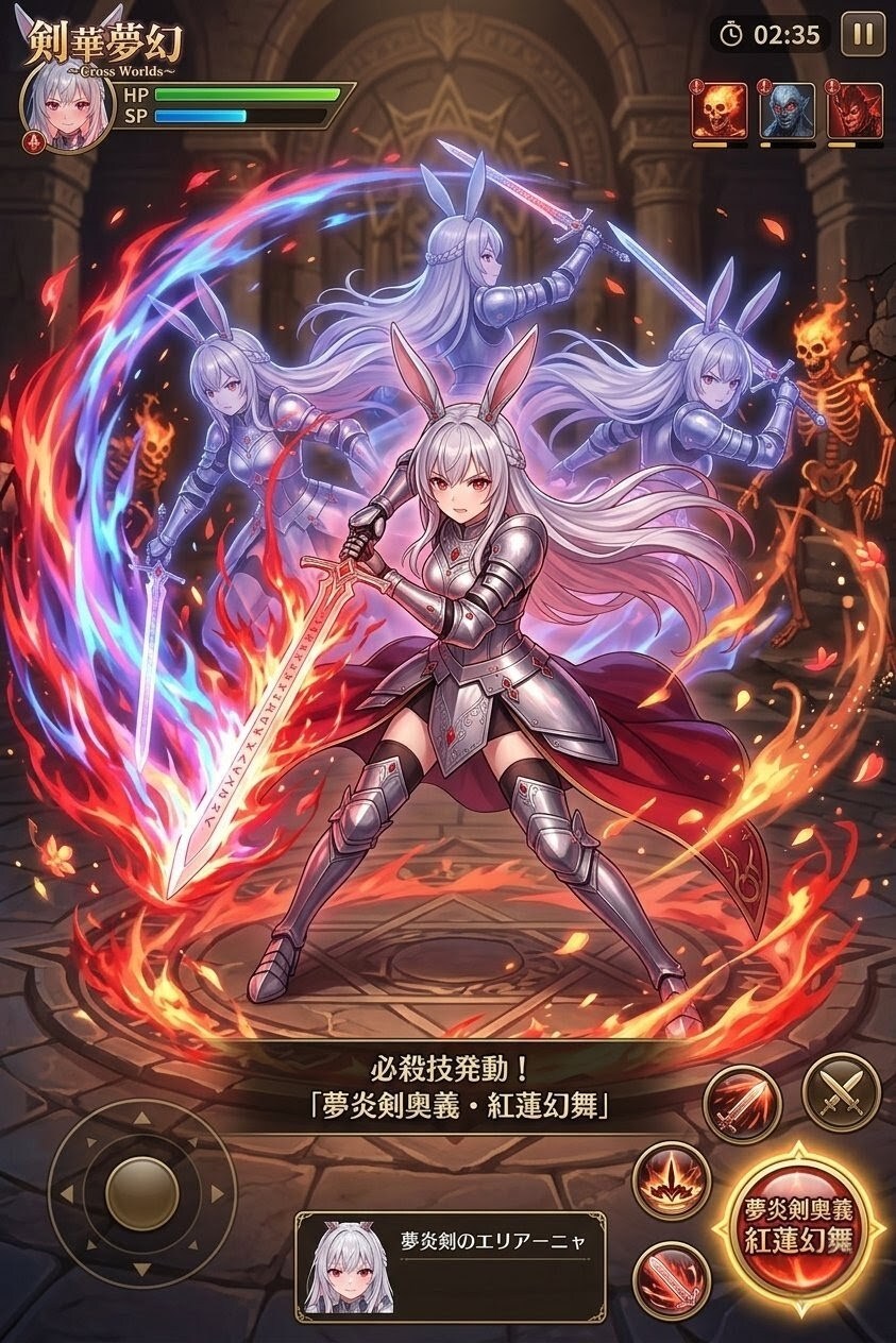 夢炎剣奥義・紅蓮幻舞