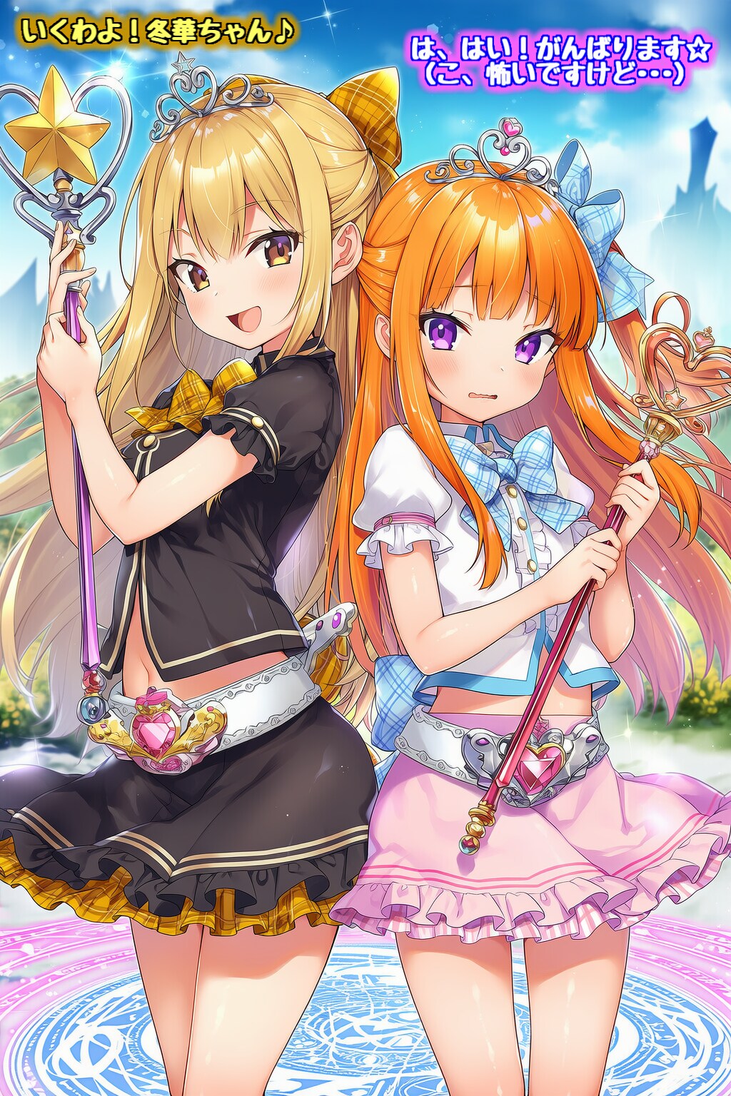 【💗魔法少女🌟】　❄️スノーホワイト💗＆🌪️スターブラック🌟