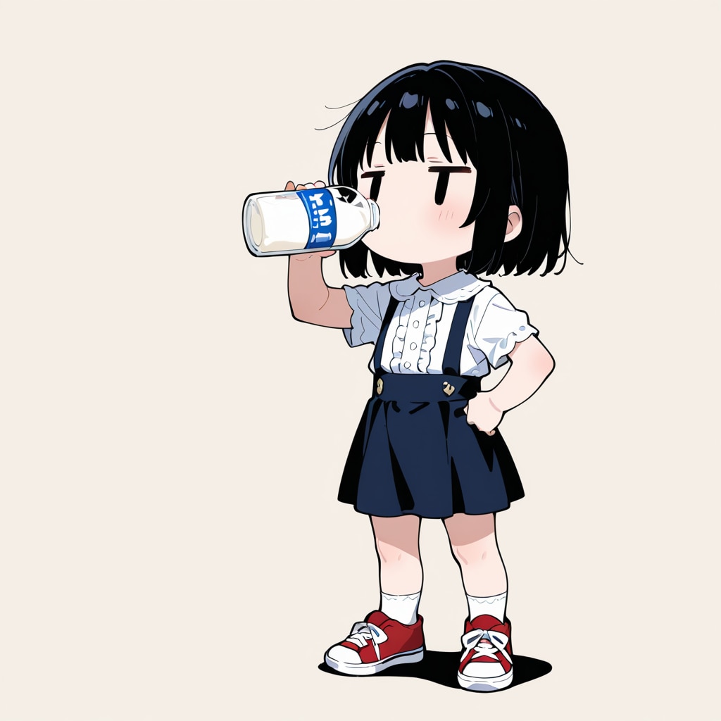 牛乳を飲む | の人気AIイラスト・グラビア