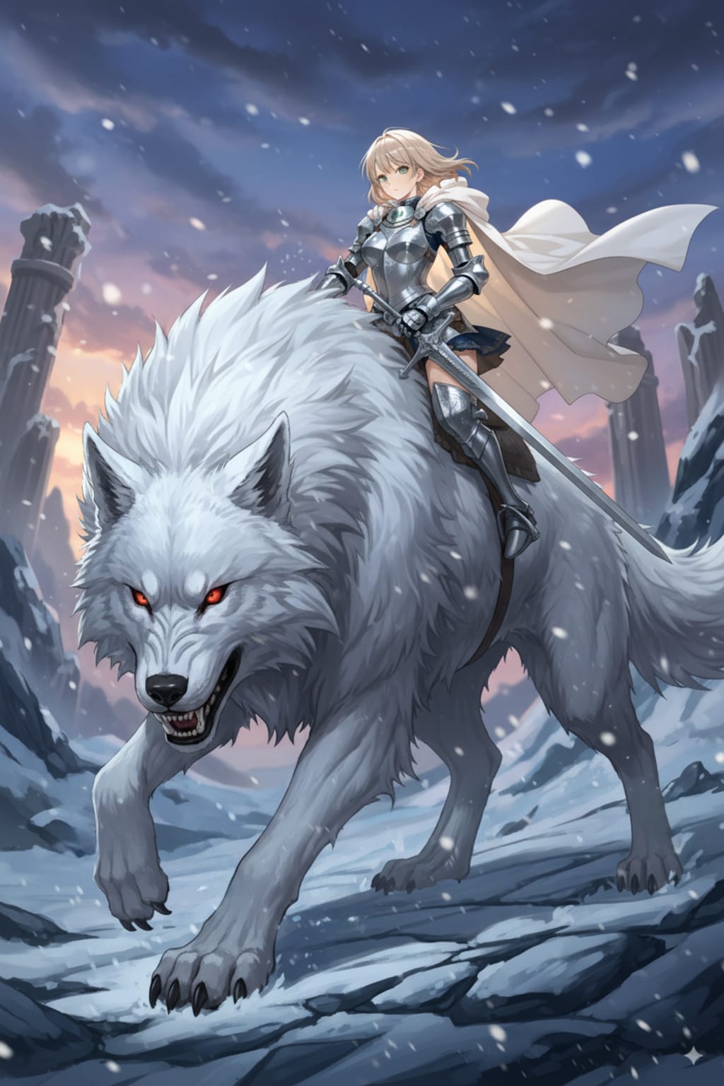 フェンリルに乗って戦場を駆る