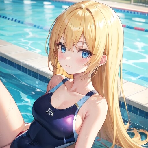 金髪ツンデレ水泳少女
