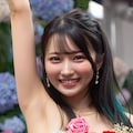 紫陽花と美女 5枚目