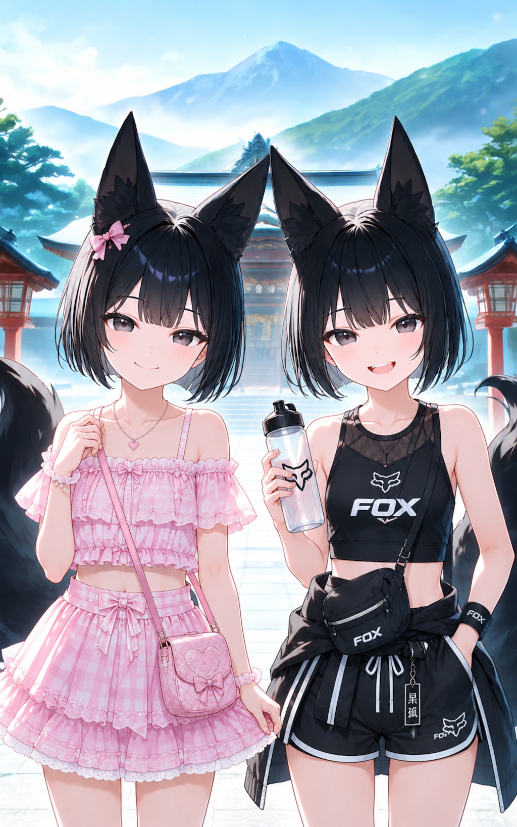 双子ちゃん夏コーデ