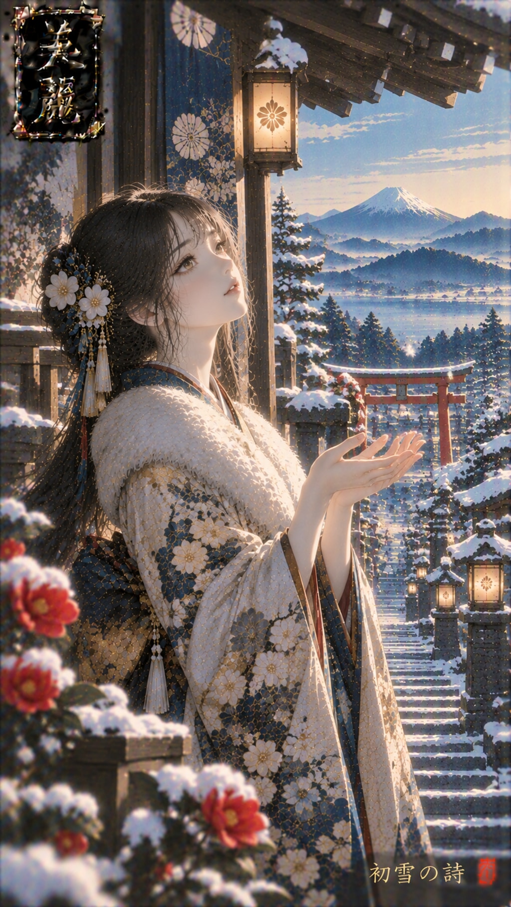 Beautiful Japanese-style illustration / 和風美麗イラスト #patreon #ChatGPT #kimono #wafuu #美麗 #和風 #美麗アート #be