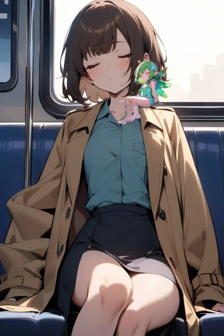 妖精さんと旅人少女〜夢行き各駅停車〜 | の人気AIイラスト・グラビア