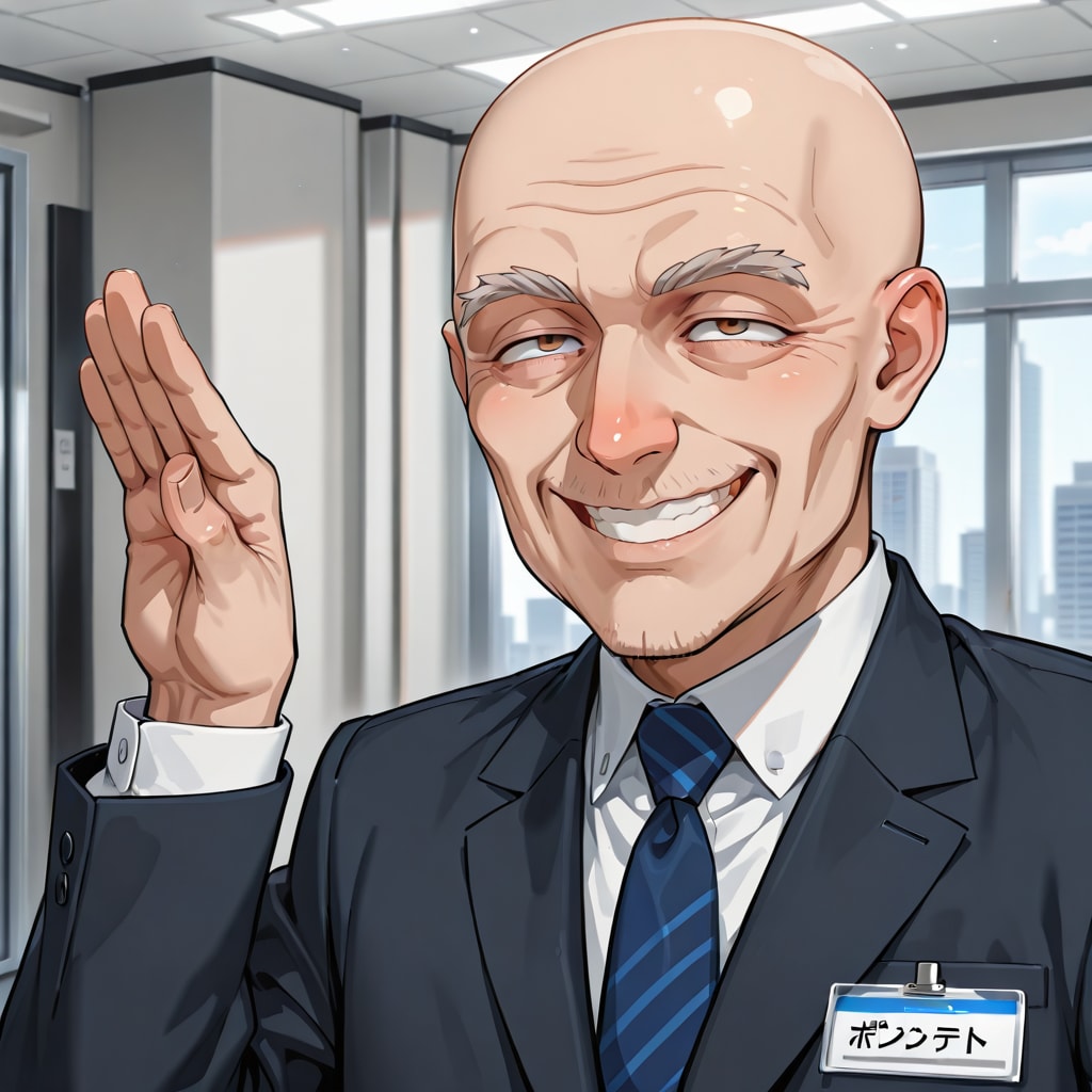 定時退社のハゲ部長 | の人気AIイラスト・グラビア