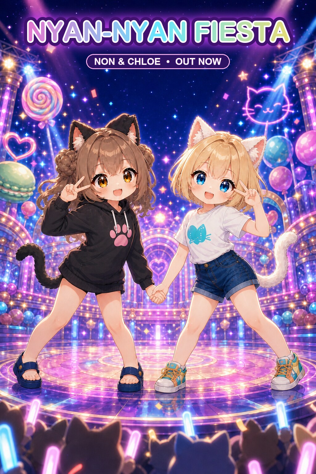 今夜はふたりで「Nyan-Nyan Fiesta」🐾 | の人気AIイラスト・グラビア