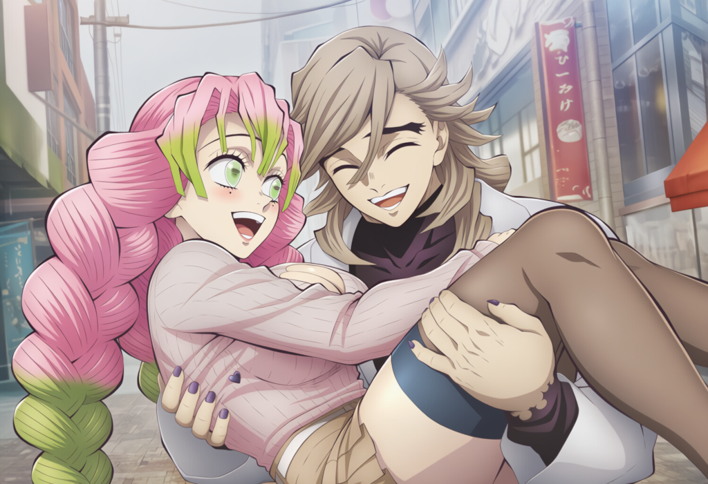 【鬼滅の刃】蜜璃と童磨の都会デート日常