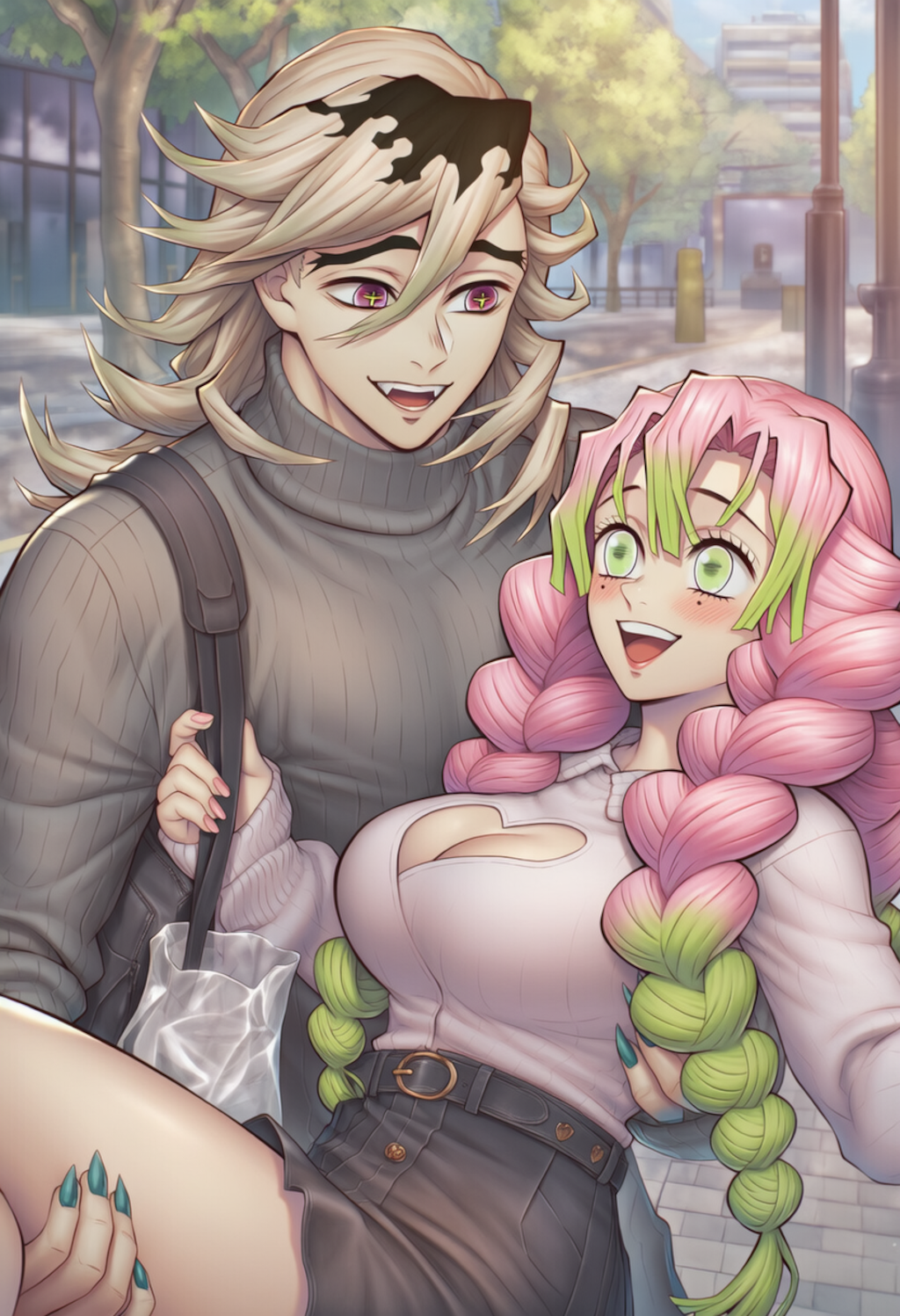 【鬼滅の刃】蜜璃と童磨の都会デート日常