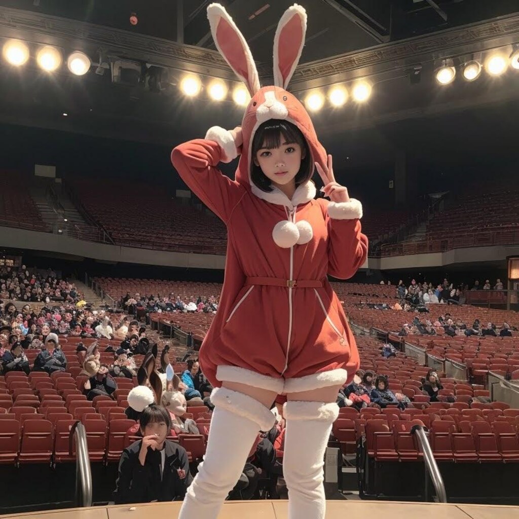 絶対領域系男子（うさぎコス）