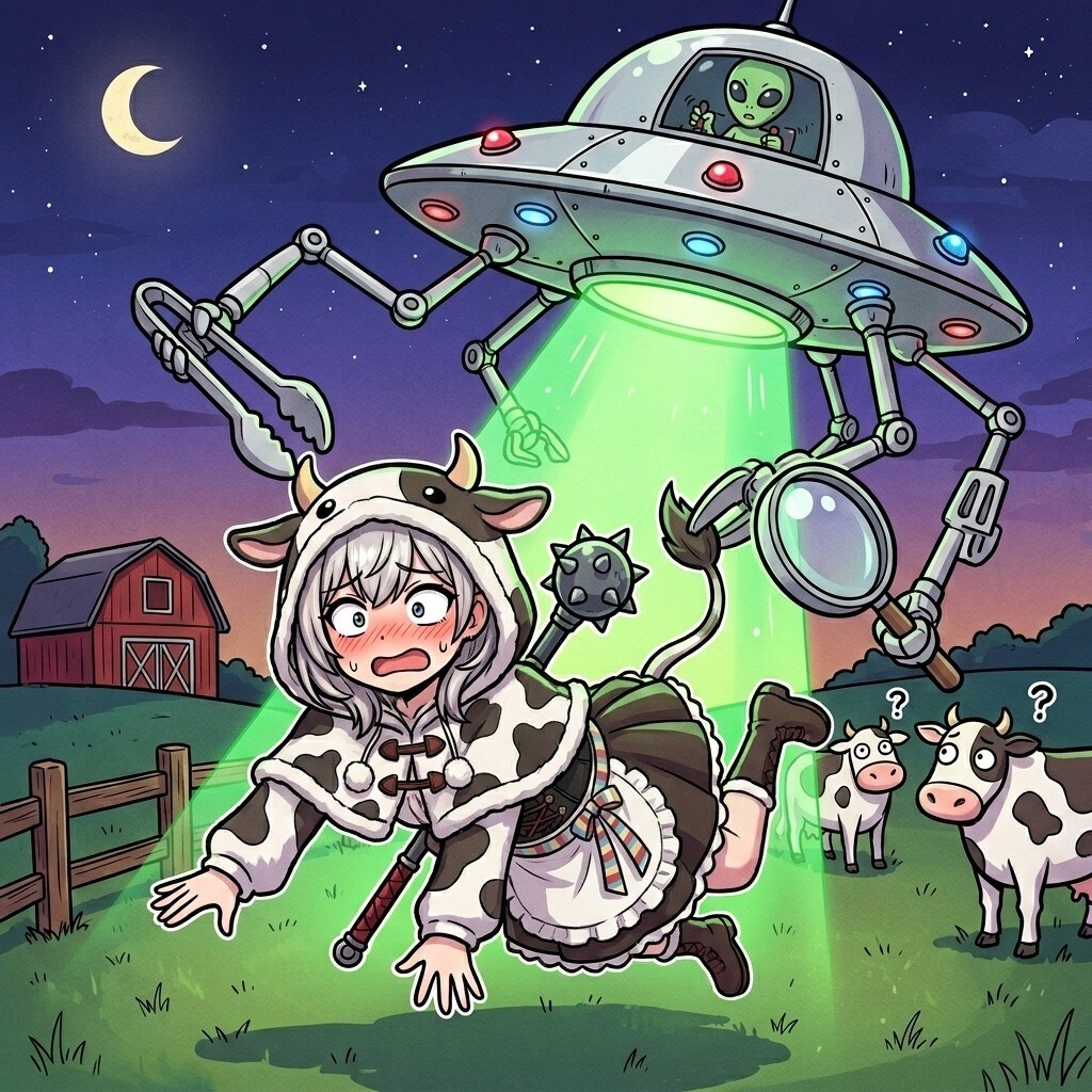 キャトられる牛