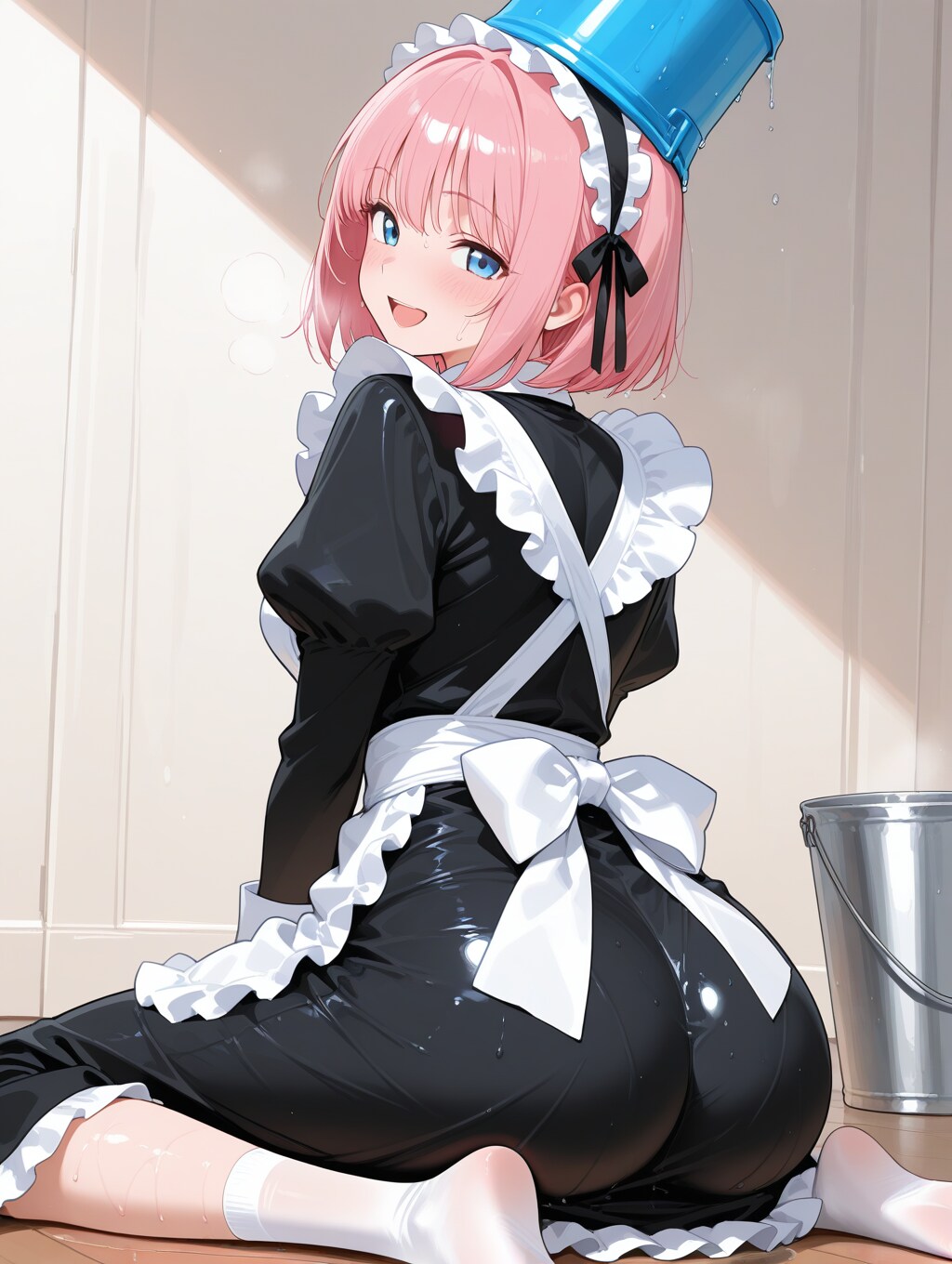 頭にバケツを受けてしまってな…