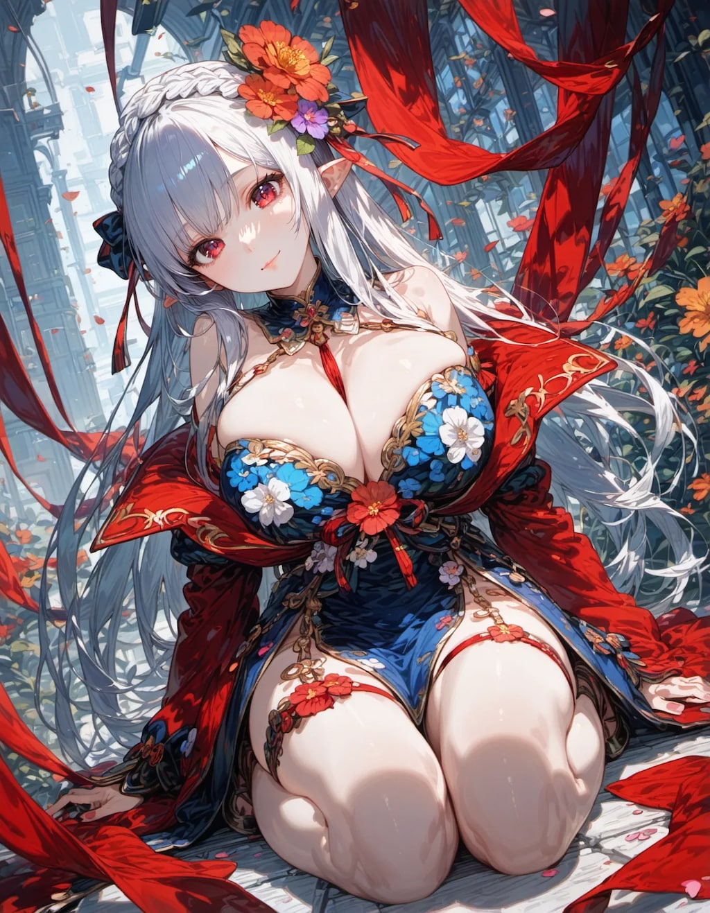 A Garden Woven in Crimson Threads