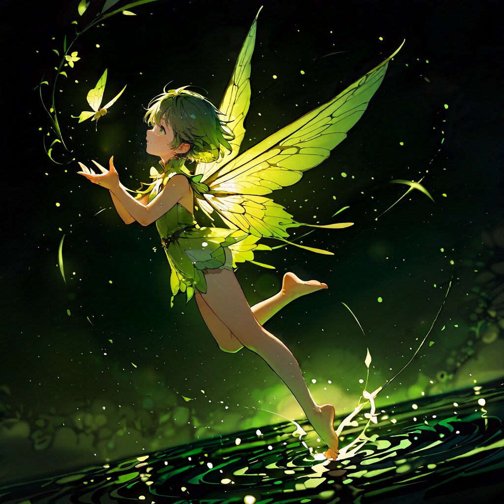 森の妖精さん（現在と過去絵）