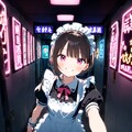 夜の文化際の少女 2枚目