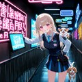 夜の文化際の少女 4枚目