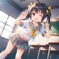 制服ツインテちゃん元気いっぱい！「投稿練習」 2枚目