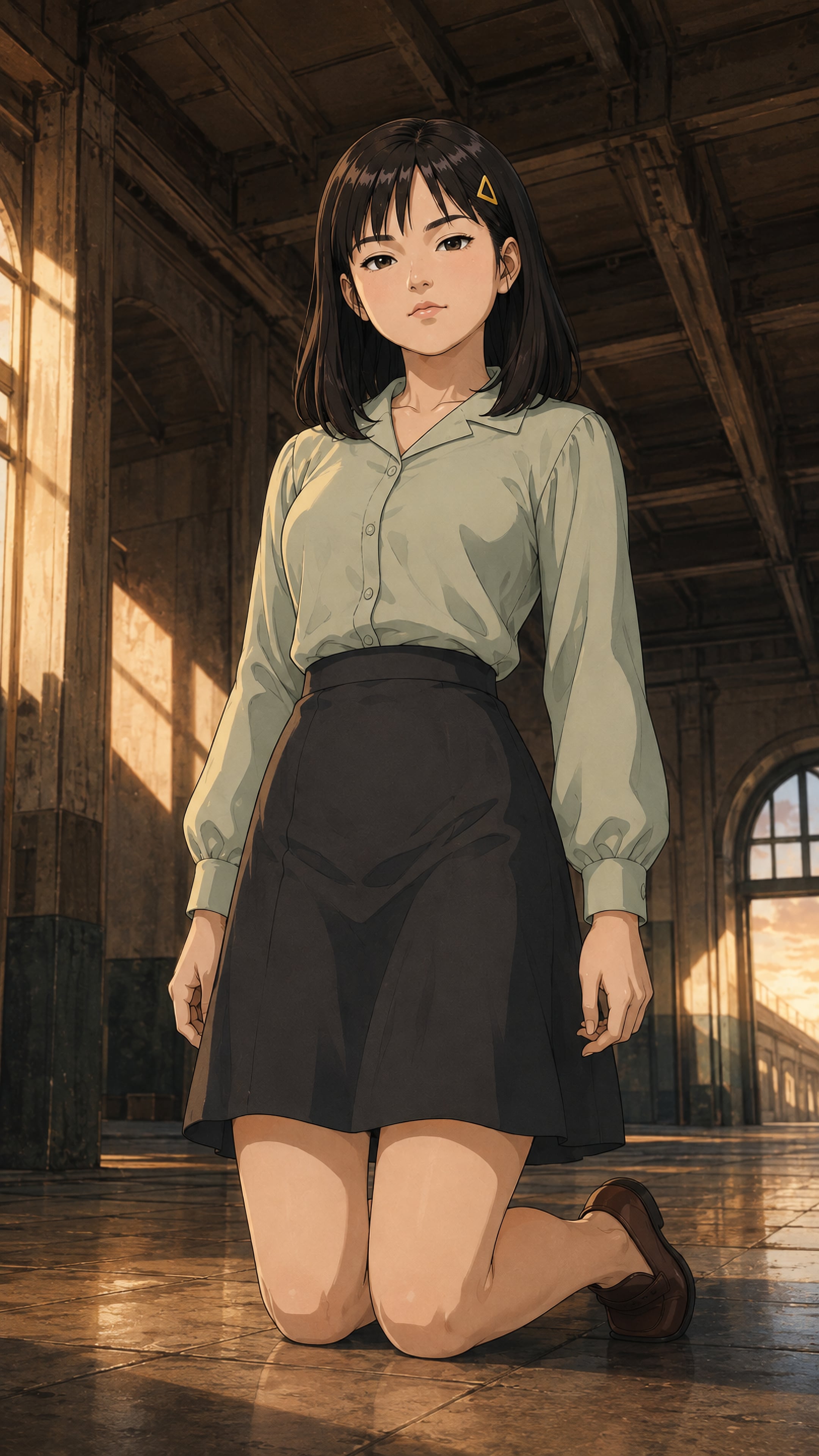 廃駅に灯る小さな決意 | の人気AIイラスト・グラビア