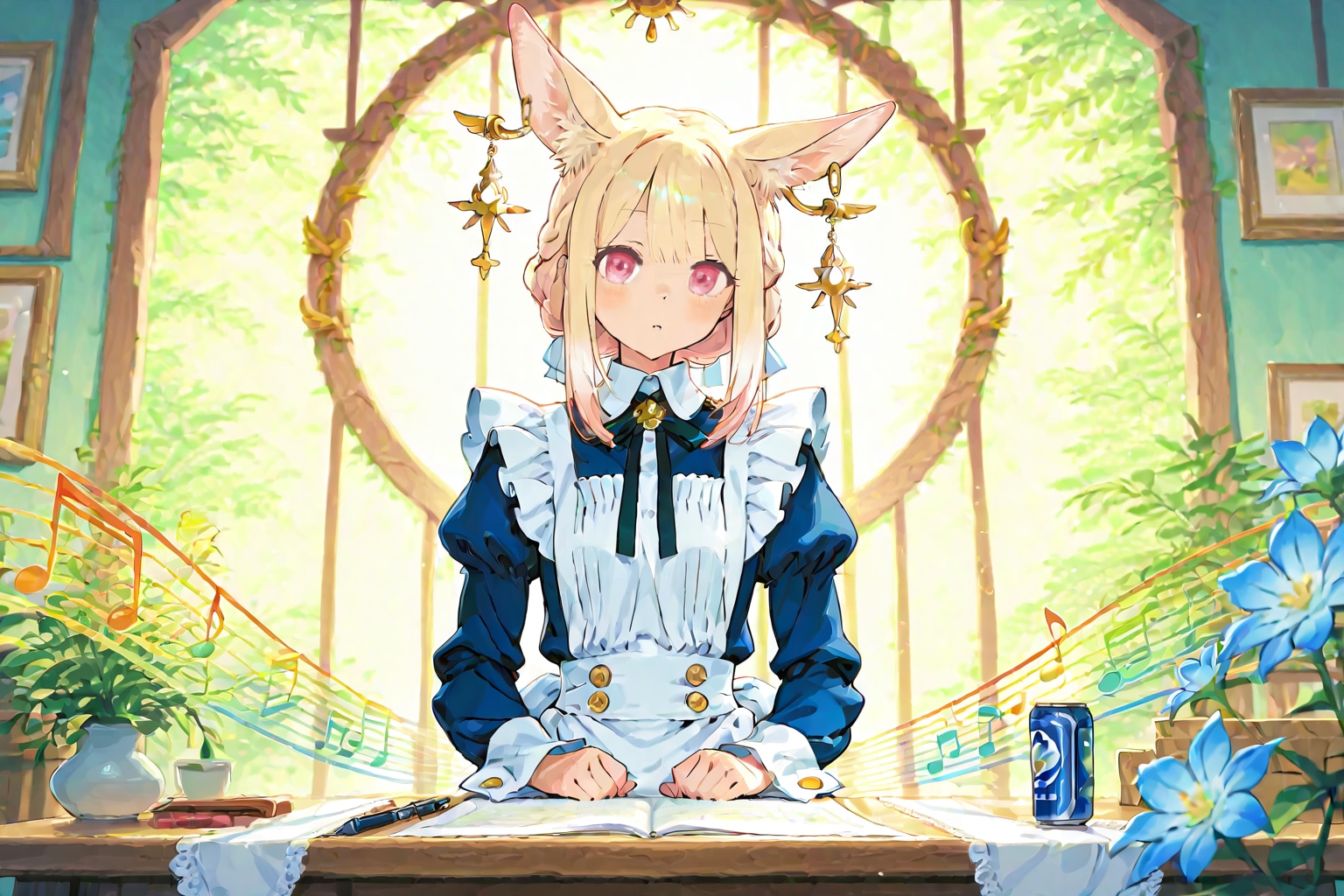 新緑の旋律が吹き抜ける窓口 | の人気AIイラスト・グラビア