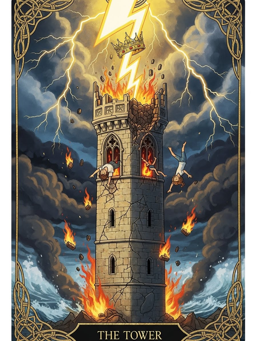タロットカードの「塔」 | の人気AIイラスト・グラビア