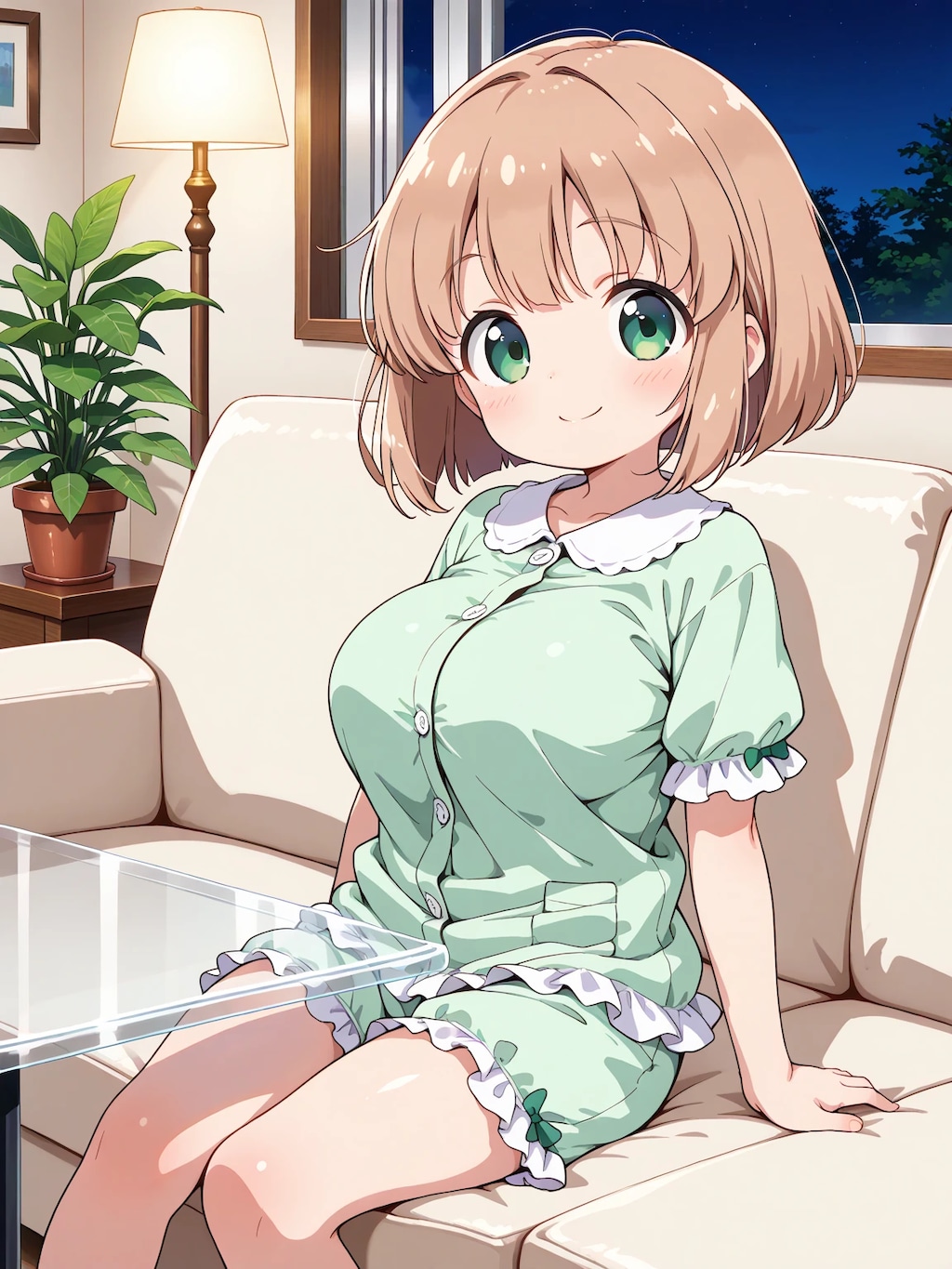 おやすみ前のこはるちゃん