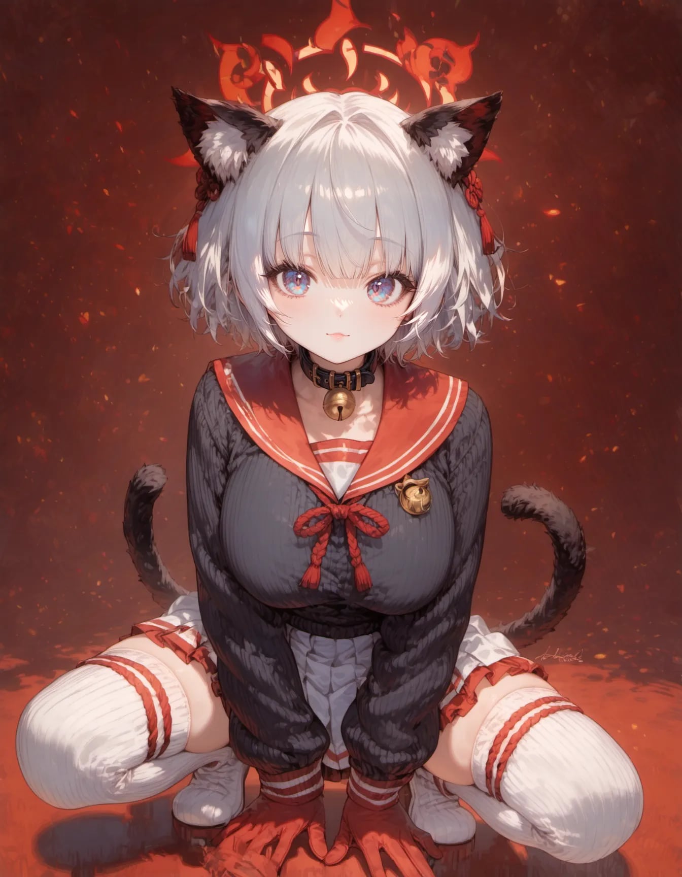Scarlet Moon of the Black Cat
