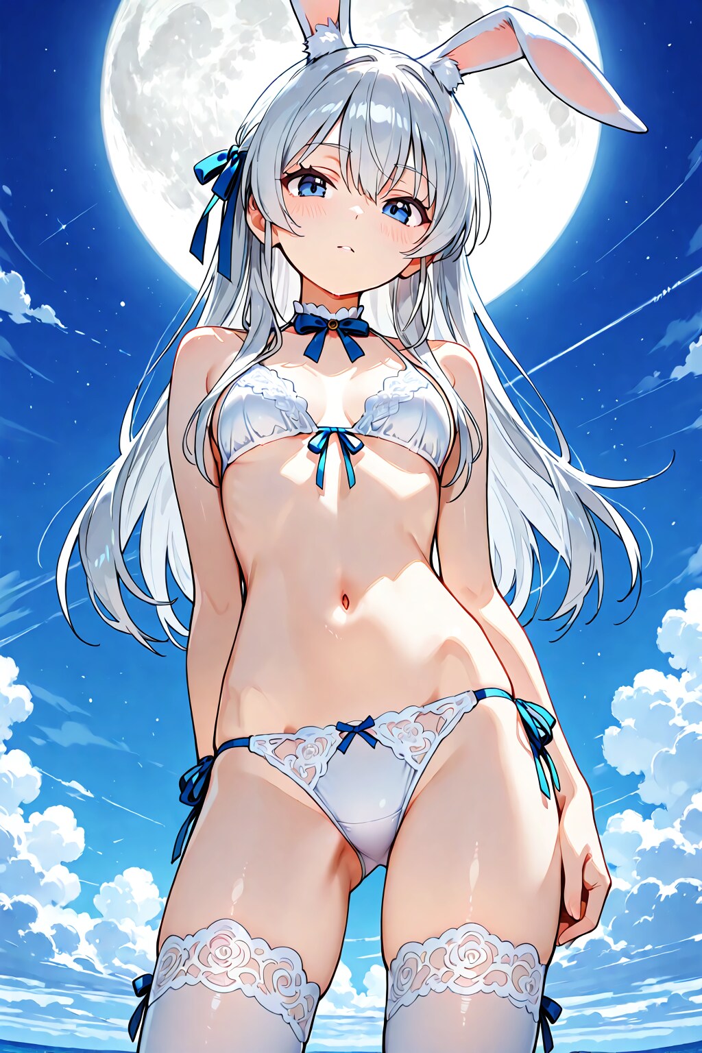 月夜の兎娘