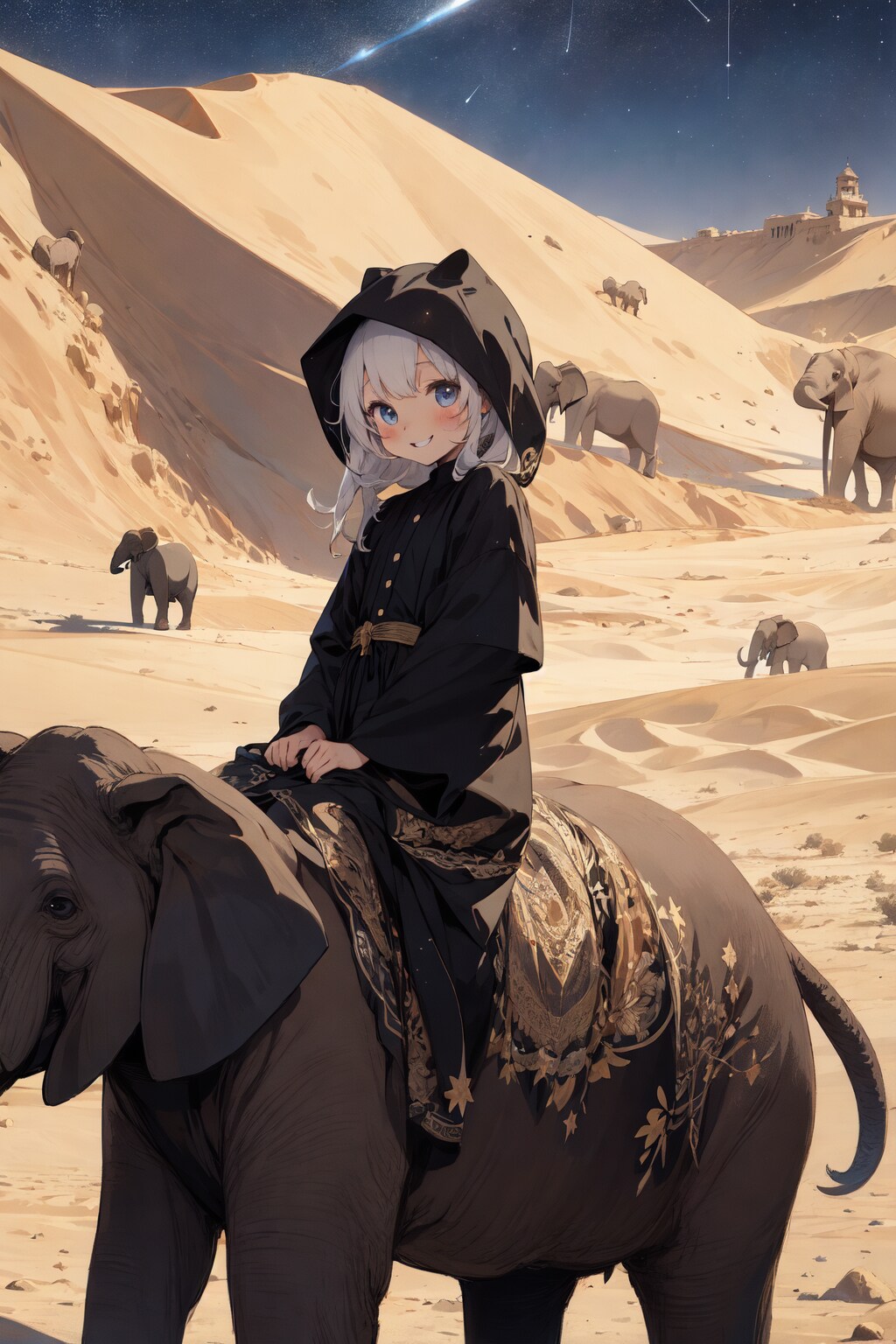 子ゾウと少女