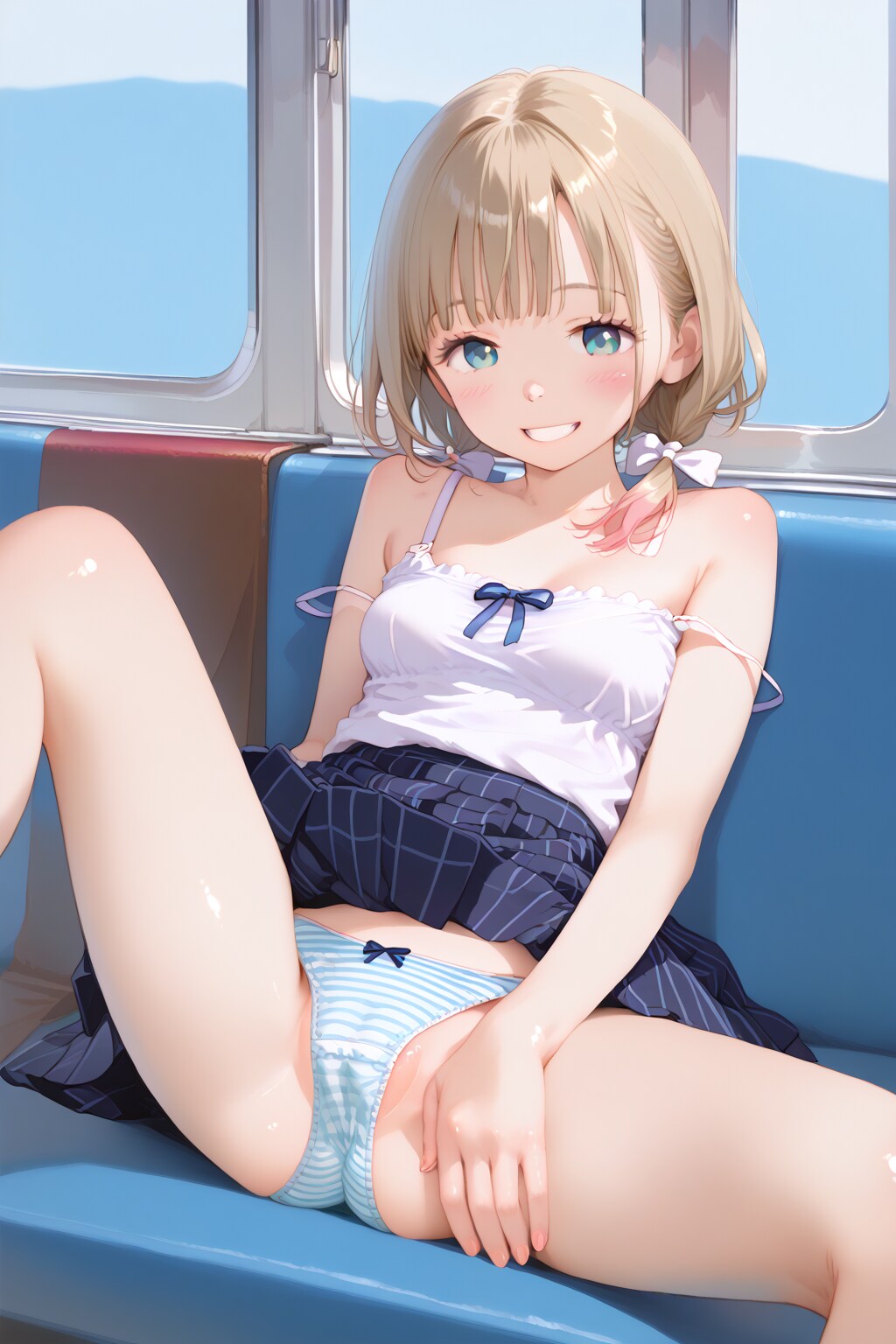 見せてくれる少女