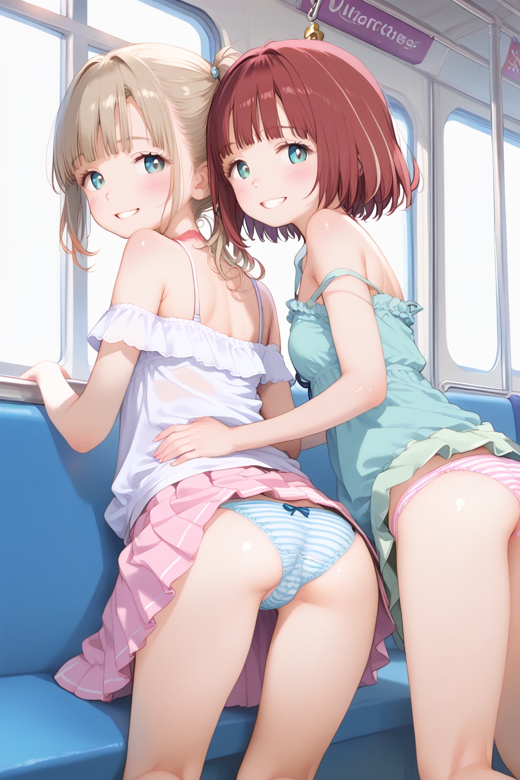 見せてくれる少女