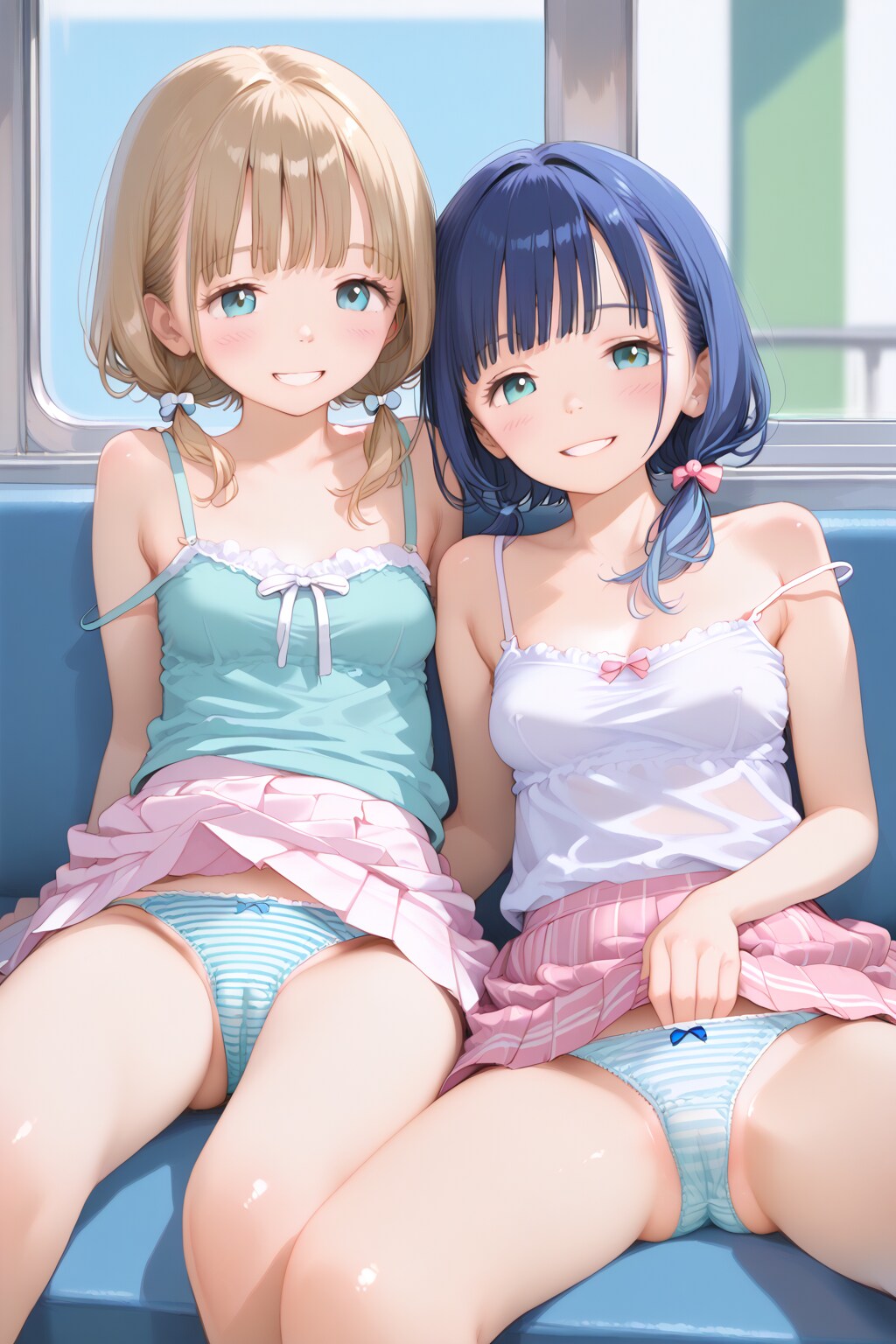 見せてくれる少女