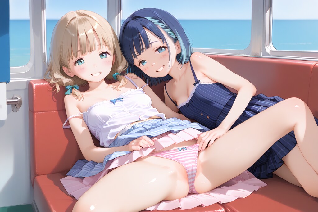見せてくれる少女