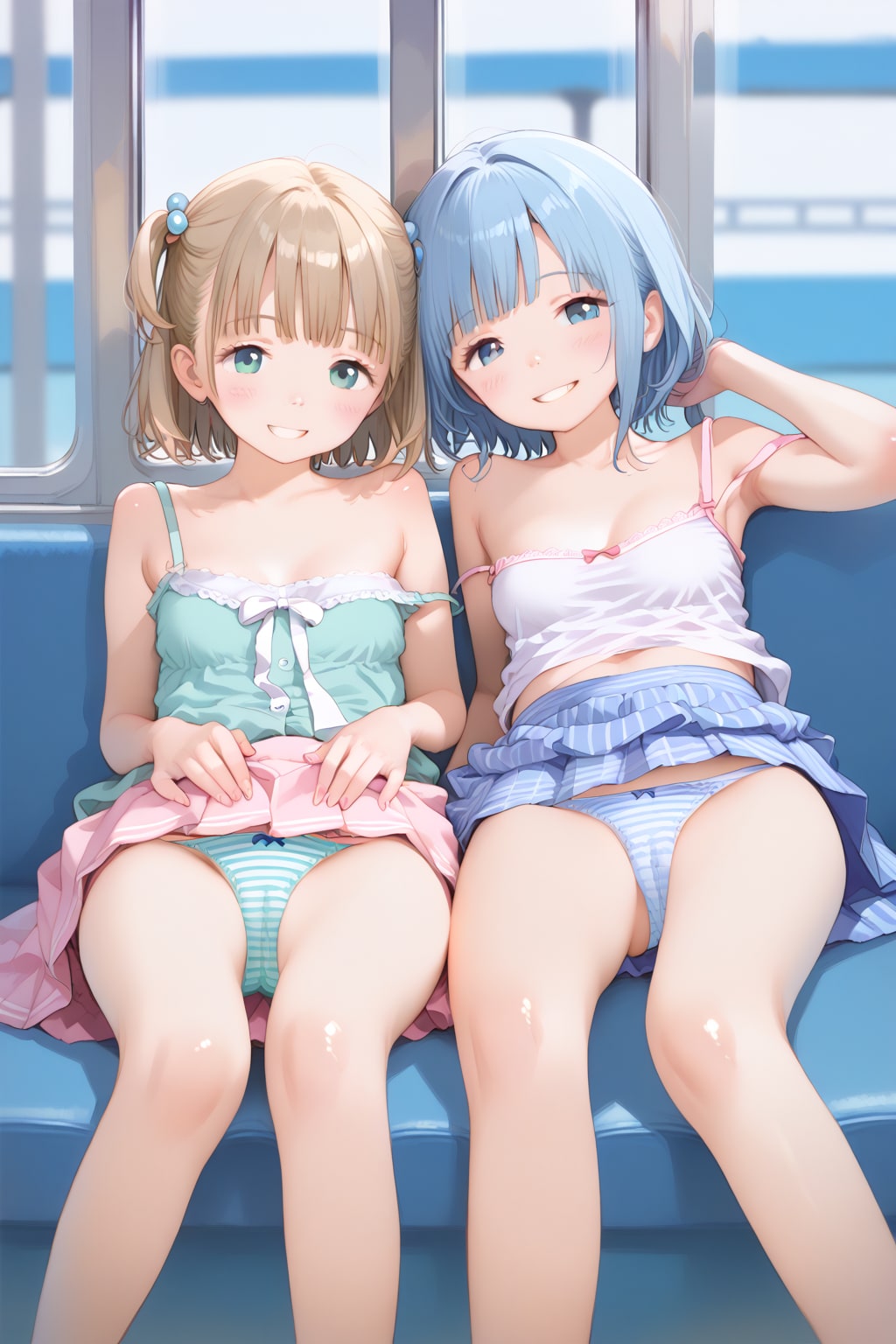 見せてくれる少女