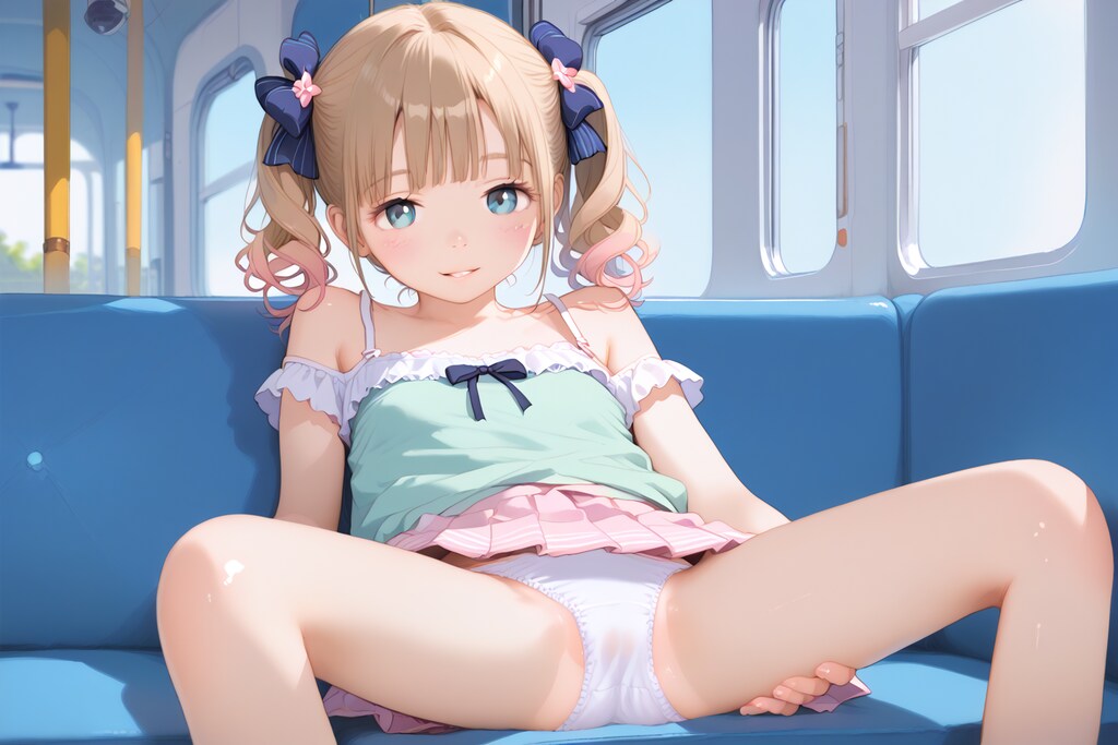 見せてくれる少女
