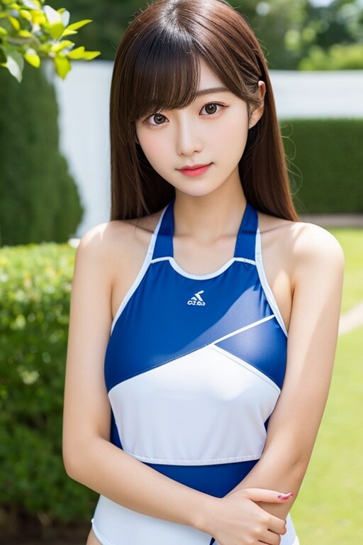 水着姿👙の女の子（無表情）