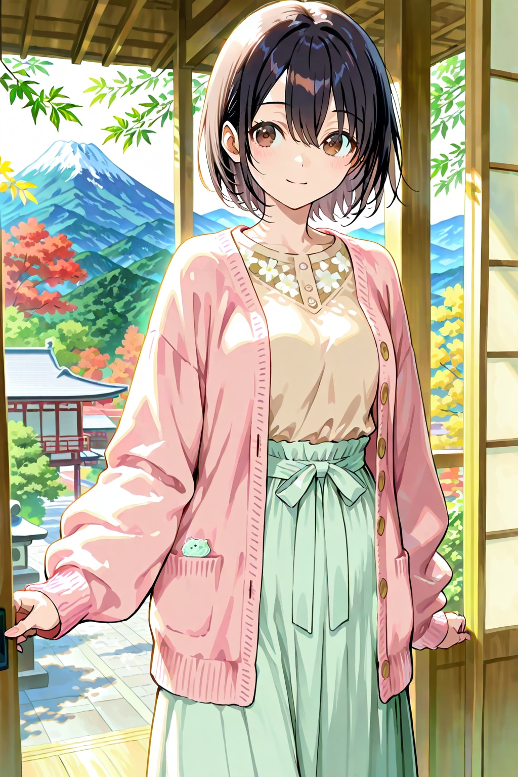 みっちゃん　春の散歩